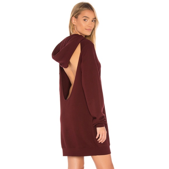 backless hoodie dress